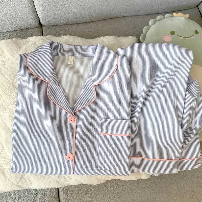 Fashion Loose Long Sleeve Cloud Cotton Sleepwear Womens Style Sweet Home Clothes Student Summer Set Comfortable Breathable Nightgown Y251104