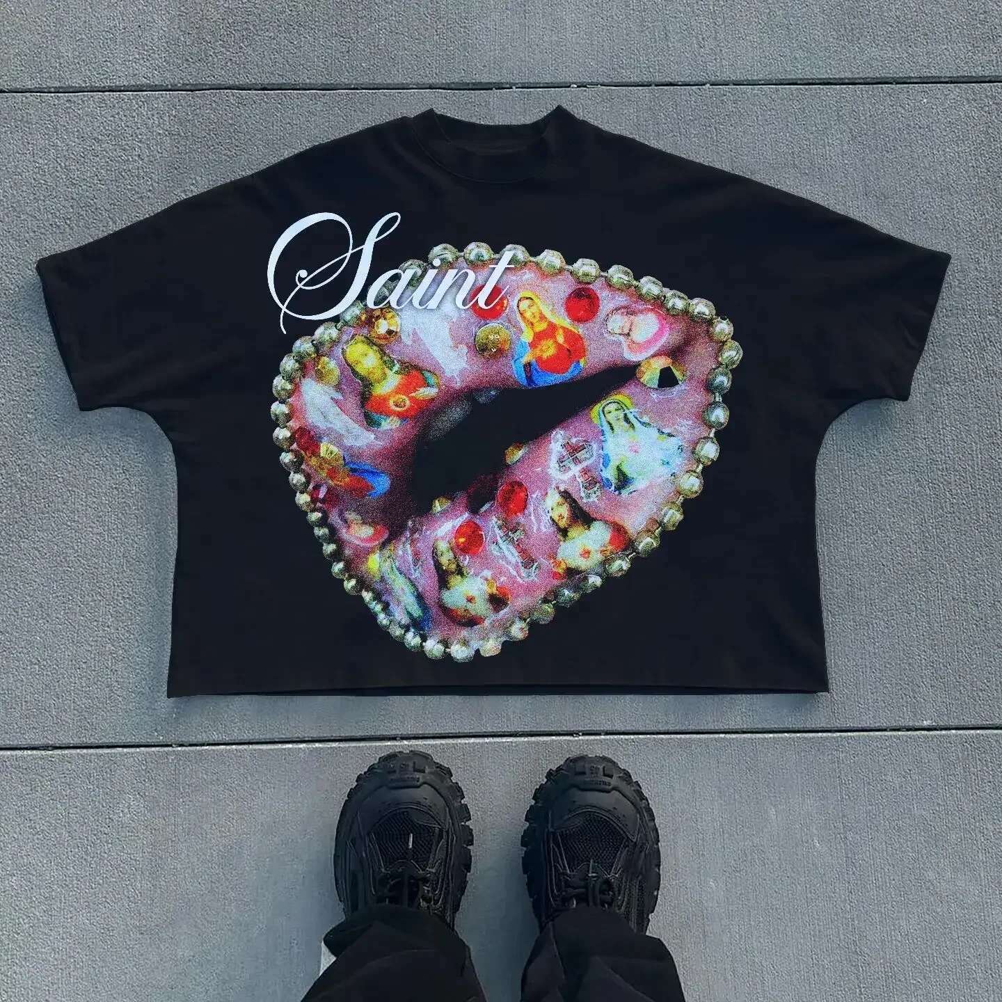 Haruku Streetwear Men Women Clothing Y2k Goth Art Graphic Print Short Sleeve Vintage Trendy Oversized Casual T Shirt