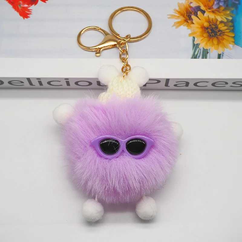 Fluffy Poms Cartoon Elf Doll Keychain for Cute Bag Accessories C251104