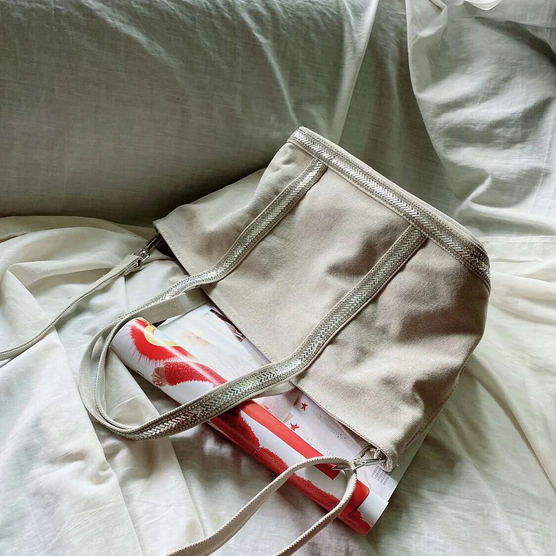 2023 Dame Sacs Women Retro Large Capacity Canvas One Shoulder Bags Fe,Ale Fashion Casual Ladies Handbag Shopping Bag No