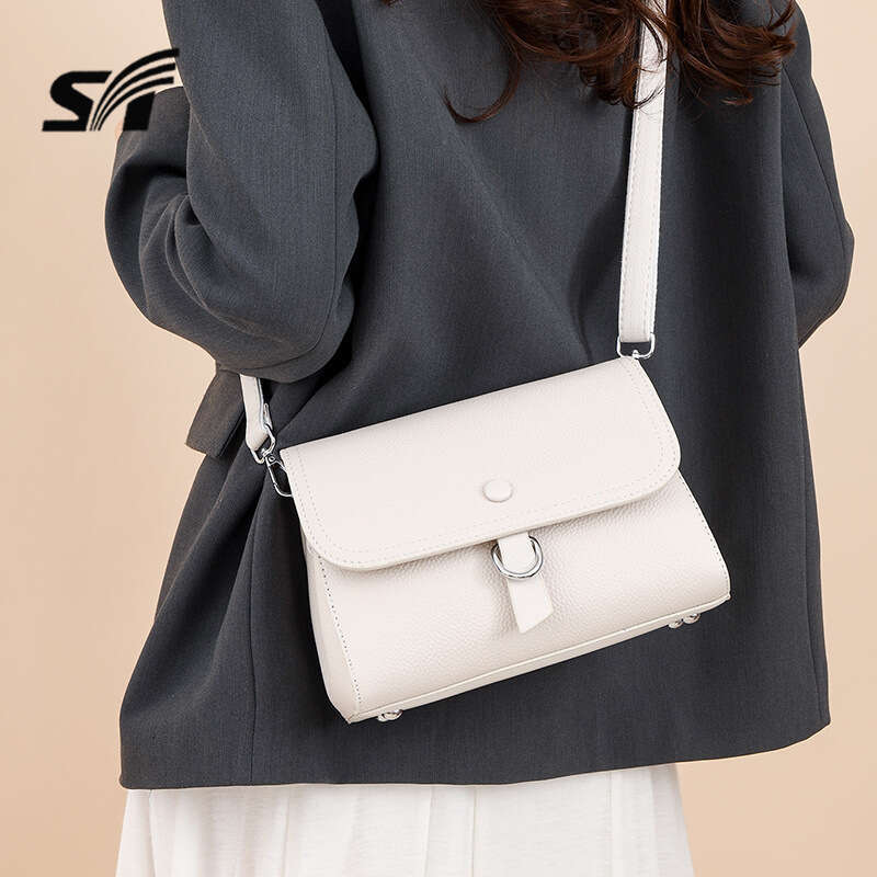 Fashionable small square baotou layer cowhide light luxury high-end genuine leather women's simple and versatile crossbody shoulder bag