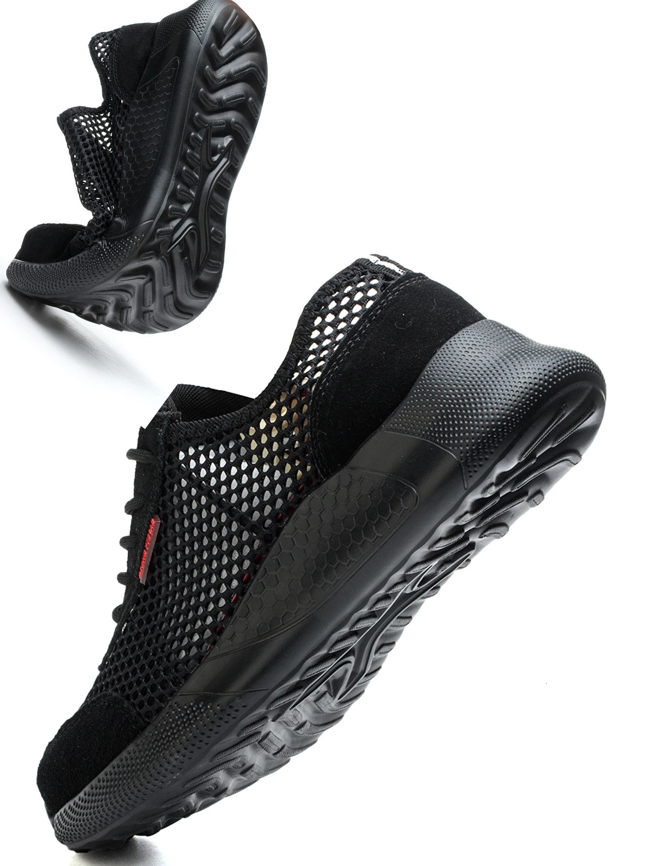 Breathable Men Work Shoes Summer Safety Shoes Lightweight Protective Sneakers Safety Steel Toe Shoes Men PunctureProof boots 251030