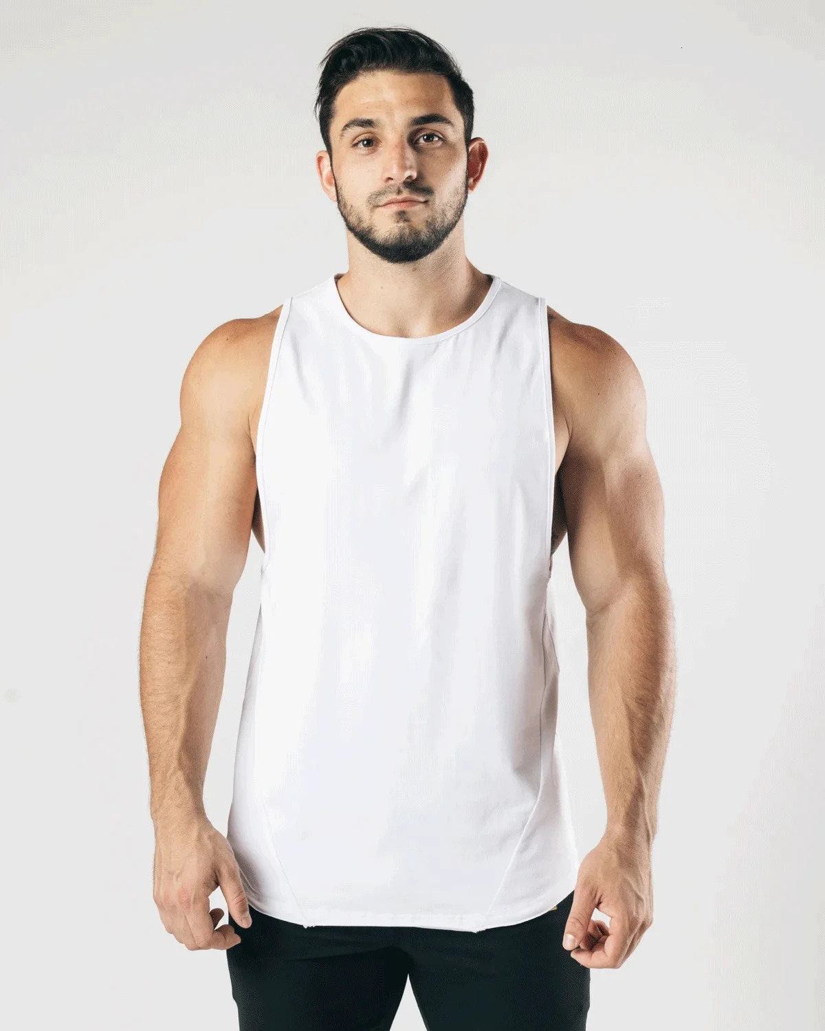 Mens Sports Vest Sleeveless Sweatshirt Solid Color Breathable Vest Crewneck Stitching Everyday Home Underwear Pajamas Men 250402