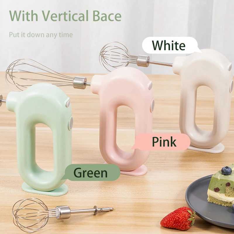 USB Electric Blender Wireless Portable Mixers with 2 Mixing Head Food Mixer Handheld Rechargeable Whisks Dough Stirrer Eggbeater J251114