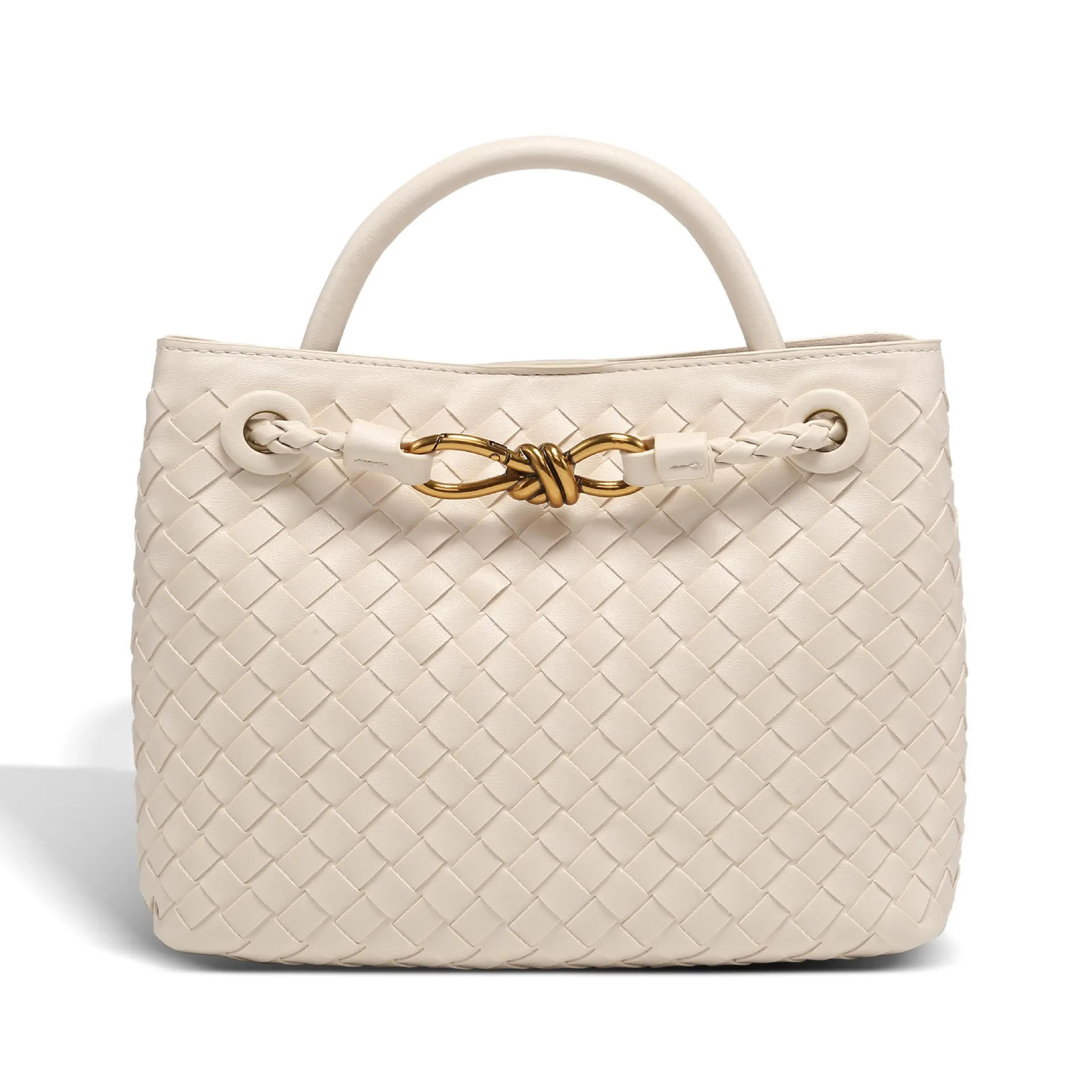 designer luxury bag Buckle Original New Woven Women's Portable Single Shoulder Crossbody Official Document Tote Bag lady