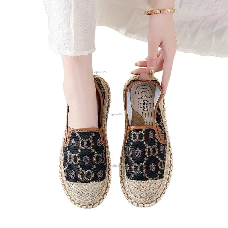 New Designer Sandals With Free Shipping Fisherman's Women's 2025 Summer New Linen Breathable Step On Small Fragrant Style With Skirt Lazy Mo