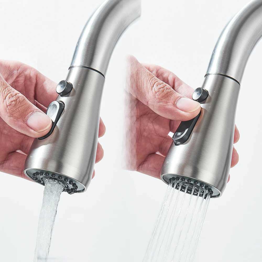 Kitchen Faucet Bed Nickel Hot and Cold Water Faucet Kitchen Sink Faucet Pl-out Sprayer For Kitchen Sink Faucet Y251104