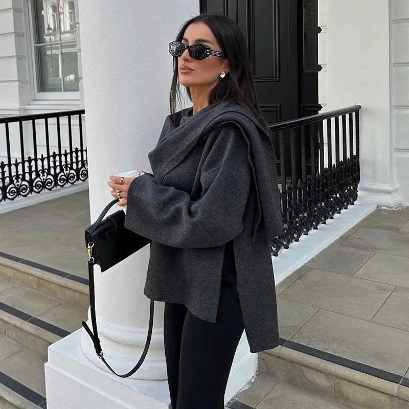 MUJER Plush Winter Coats for Women Asymmetric Scarf Demiseason Jacket for Women Parkas Long Sleeve Padded Coat Woman Jacket J251103