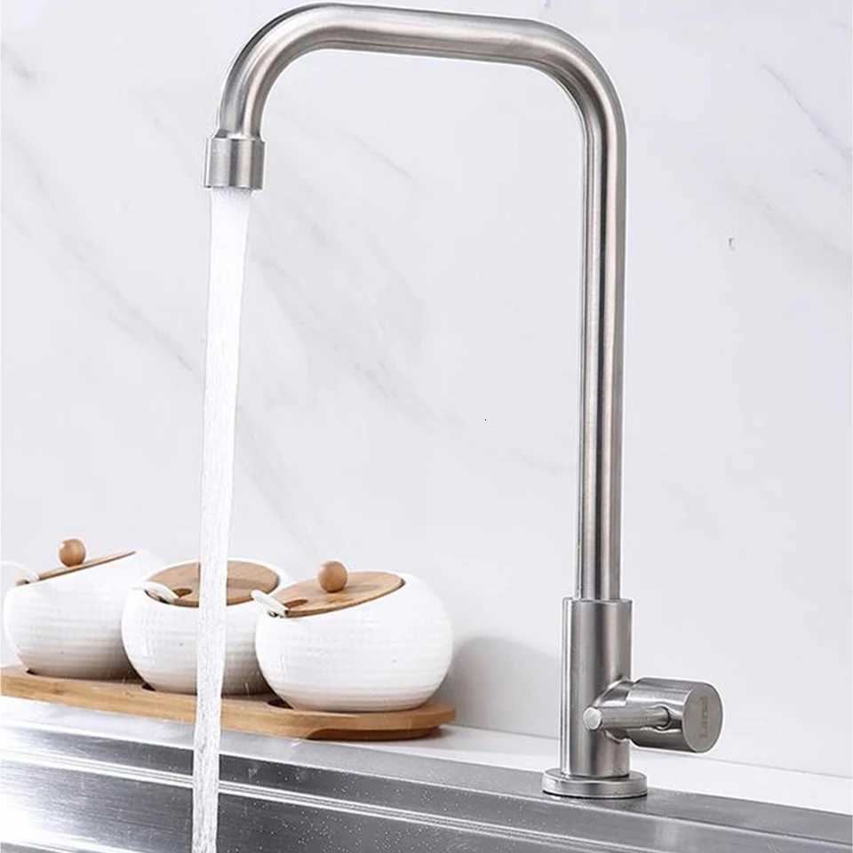 1x 304 Stainless Steel Kitchen Faucet Water ifier Single Lr Hole Tap Cold Kitchen Water Tap Sink Mixer Rotate Touch Sensor Y251104