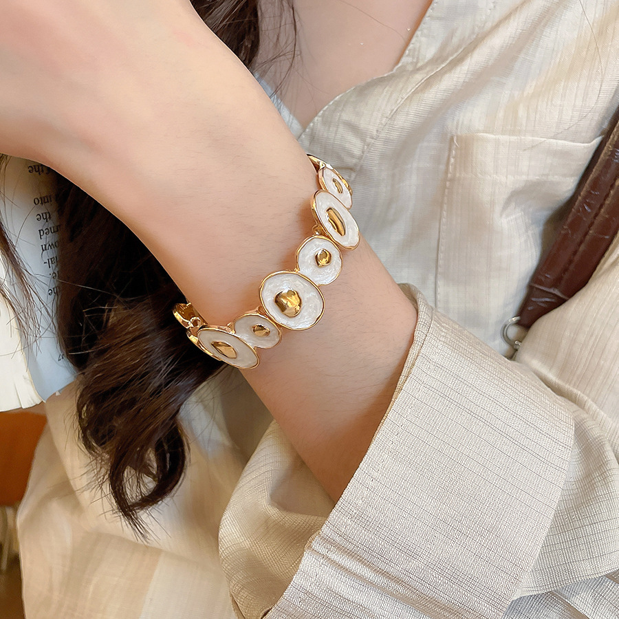 Oil Drop Irregular Patchwork Elastic Simple Fashionable Elegant Versatile Bracelet Light Luxury High-end Feel Wholesale - view 5