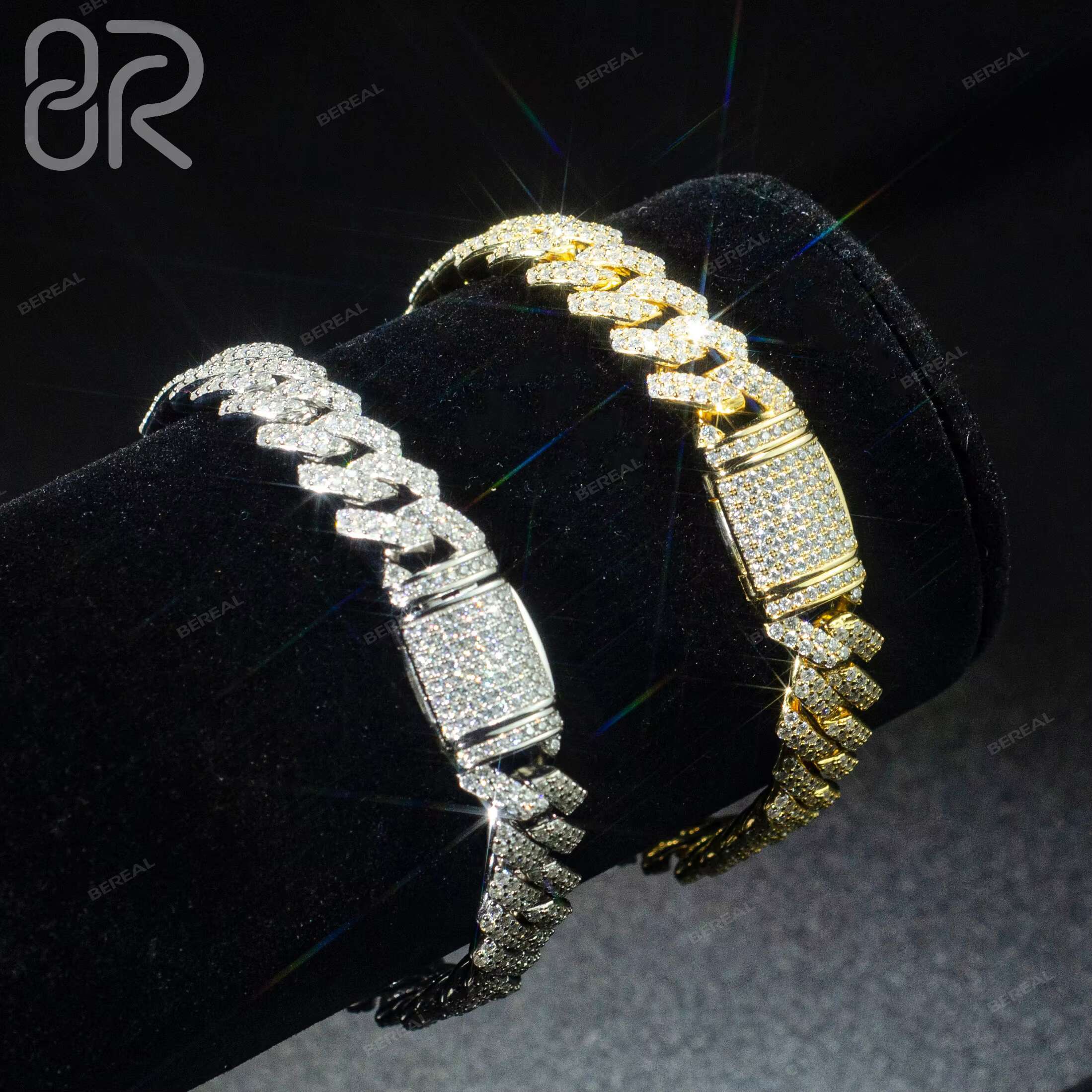Wholesale Accessory 14MM VVS Diamond Cuban Chain Bracelet for a Trendy and Chic Look