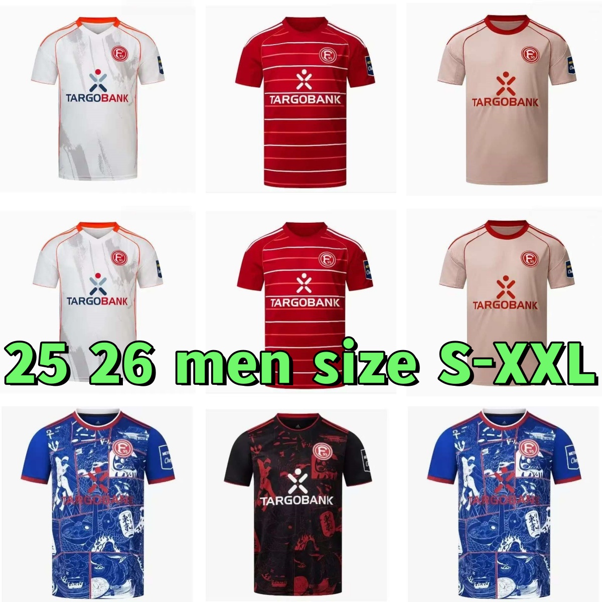 25 26 Fortuna Dusseldorf Soccer Jerseys HOFFMANN TANAKA VERMEIJ JOHANNESSON KLAUS OBERDORF NIEMIEC IYOHA Special Edition 2025 2026 Football Shirts