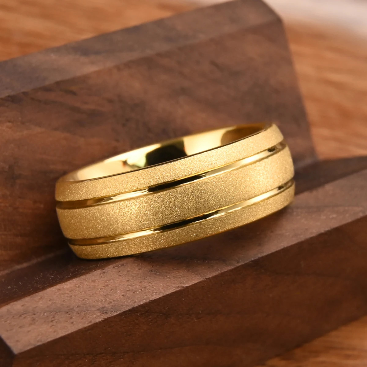 ious 8mm Golden Black Silvery Sandblasting Tungsten Carbide Ring Wedding band ring for Women Men Promise Jewelry Gift 251031