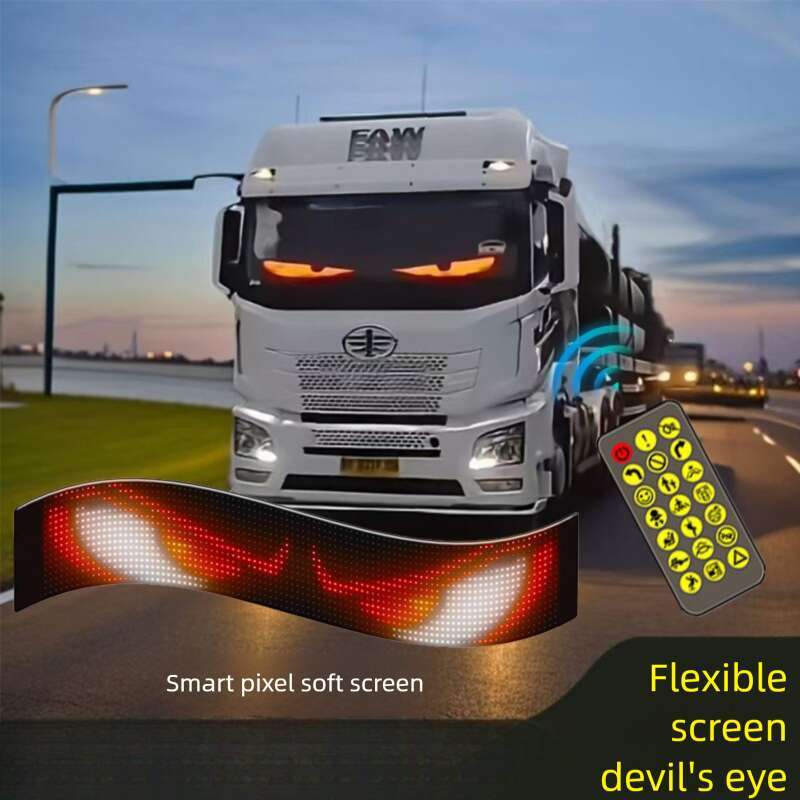 Devil's LED Soft USB Vehicle Flexible Advertising APP Bluetooth Smart Screen Demon Eye Display