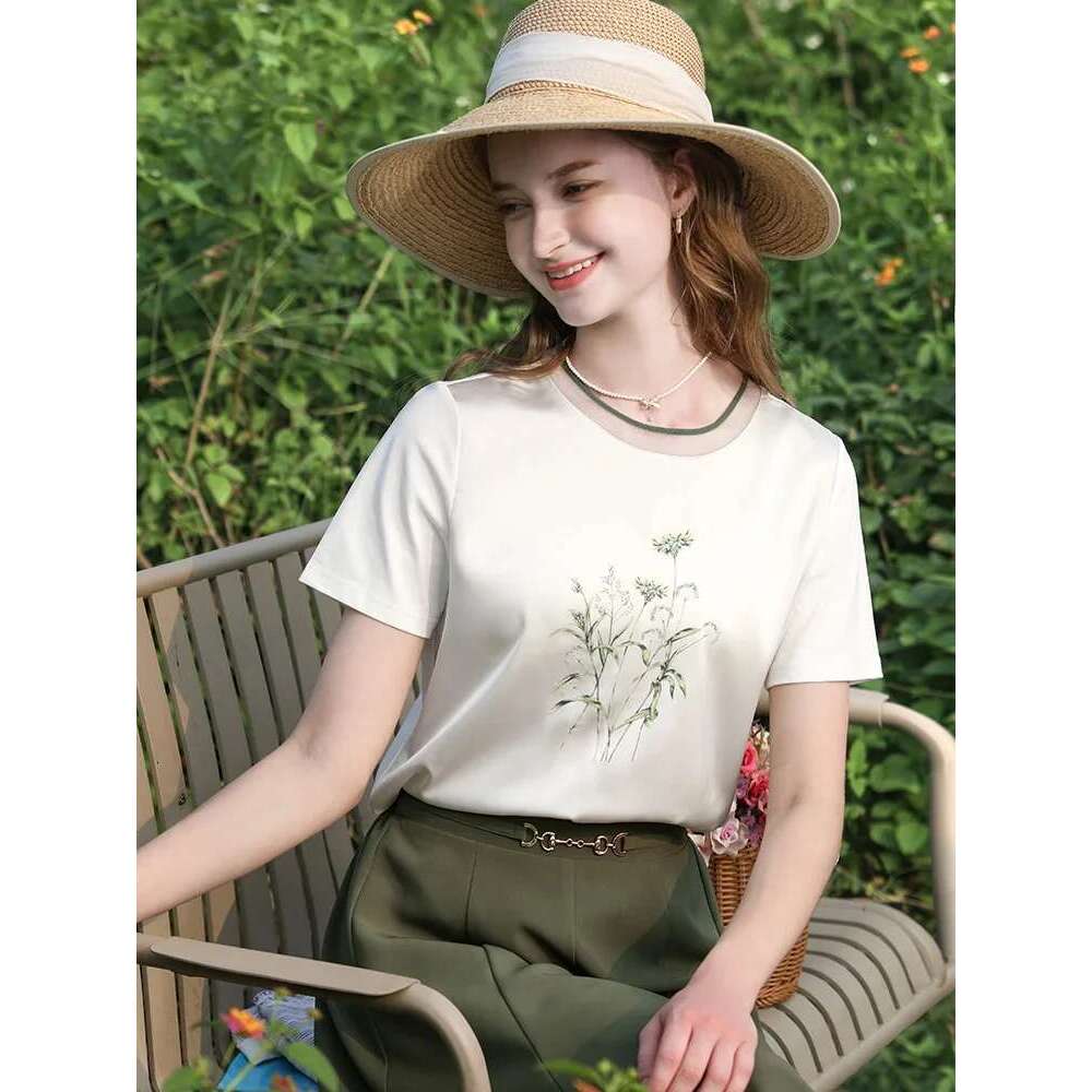 Short Sleeve T-Shirts For Women Summer Slim New O-Neck Casual Tees Spliced Fashion Female Clothes