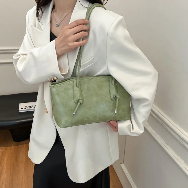 Leftside Shoulder Bag for Women PU Leather High School Student Uniform Underwear Bag for Women Simple Handbag 250402