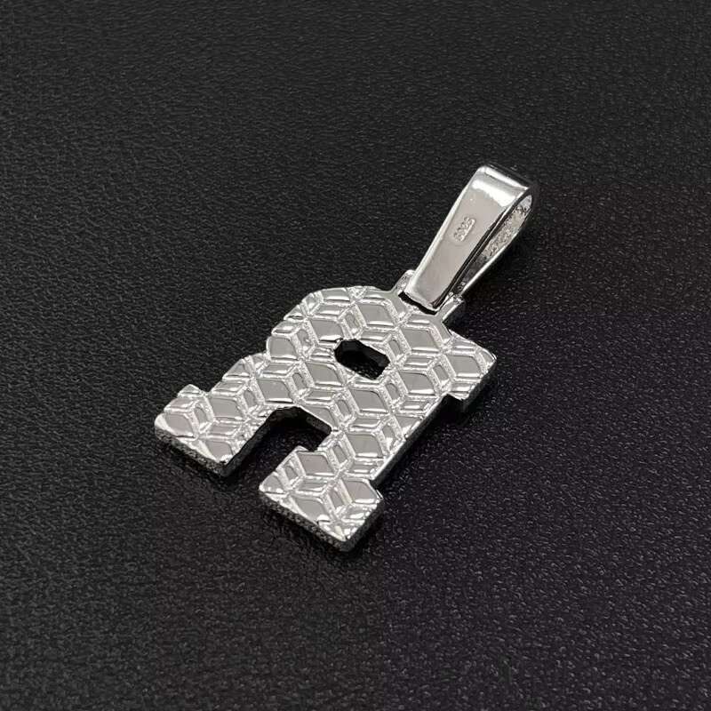 Iced personalized letter sier VVS Hiphop silica pendant