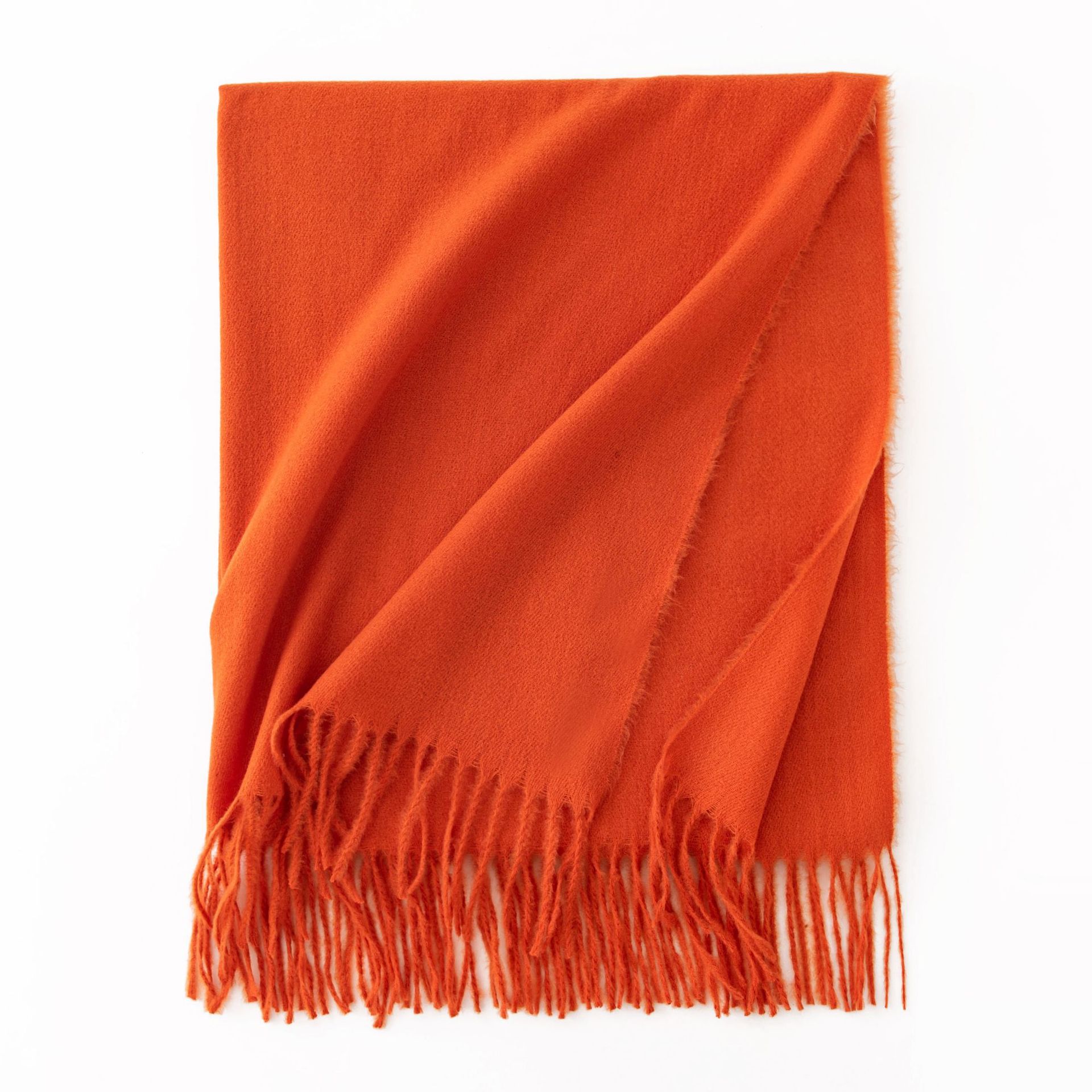 K1823 Soft Touch Scarf Women - Solid Color Long Plaid Scarf, Spring Autumn Lightweight Cashmere Feel Wrap
