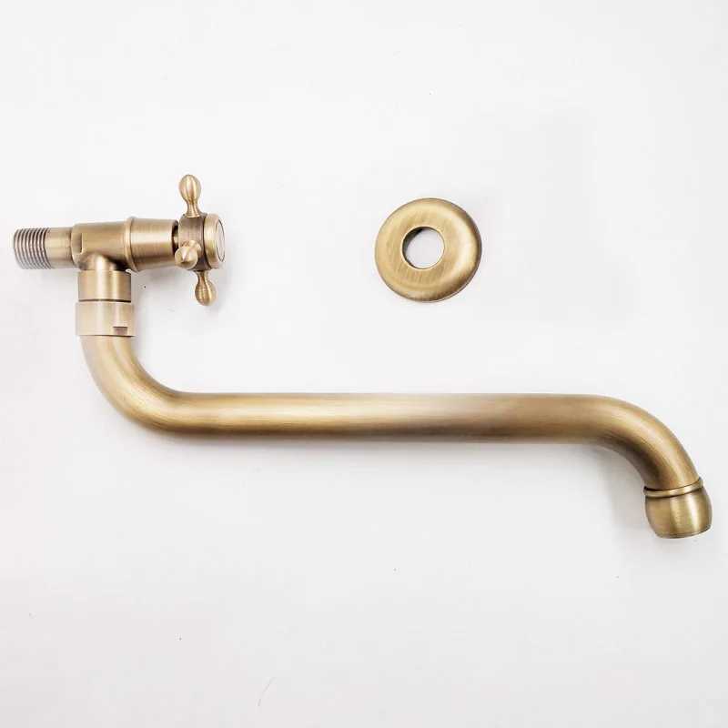 Antique Bronze Wall Mount Outdoor Mop Sink Faucet - Rotatable Spout Cold Water Kitchen Pool Utility Faucet Y251104
