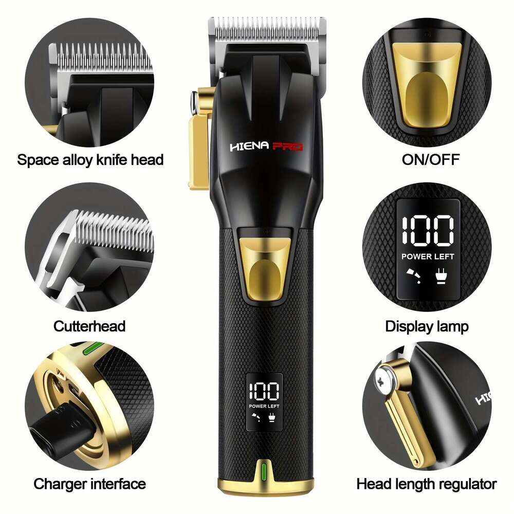 Cordless Clipper, Professional Electric Men's Beard Trimmer Shaver, USB Rechargeable Hair Clipper Kit, Set, Father's Day Gift