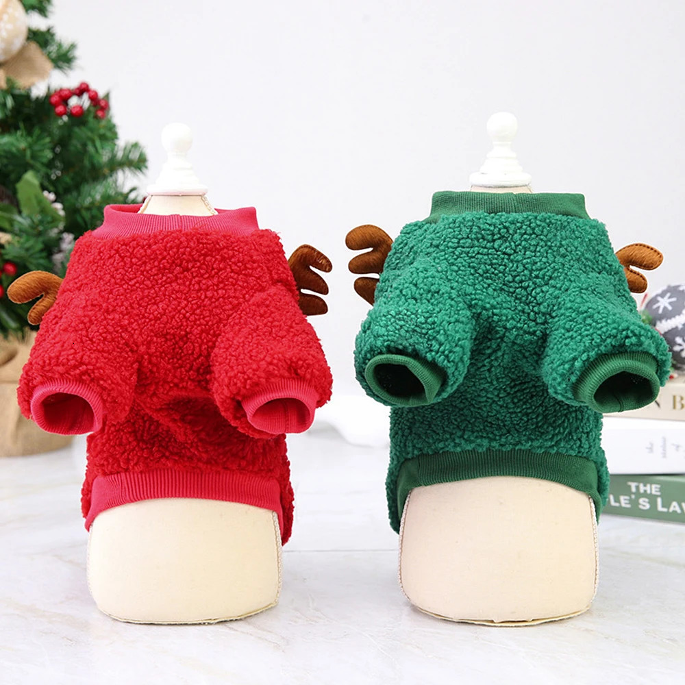Christmas Dog Clothes Vest Pet Puppy Cat Year Clothing Coat Cute Costume Soft Fleece Outfit Clothing Pug Chihuahua S2XL 251103
