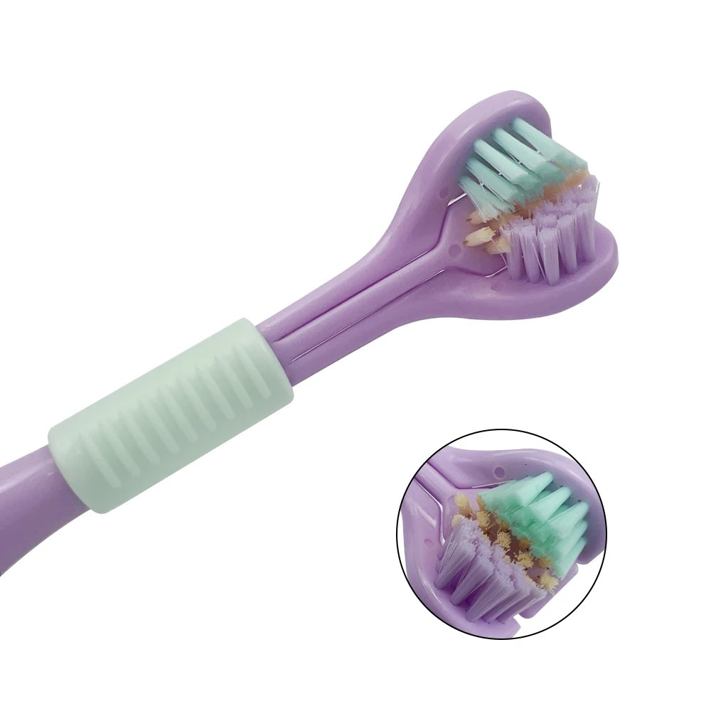 Adult toothbrush with three sided soft bristle teeth whitening brush 360 ° cleaning oral care 250325