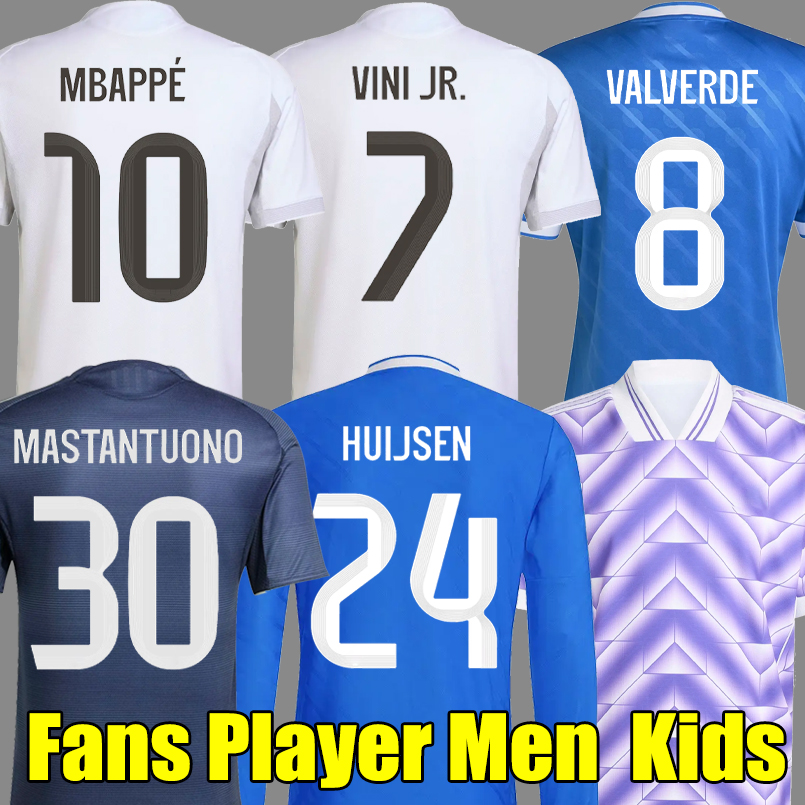 25 26 MBAPPE BELLINGHAM soccer jerseys TRENT VINI JR REAL RODRYGO MADRIDSOCCER Lifestyle football shirts HUIJSEN MADRIDS Camiseta de fans player men kids women kits