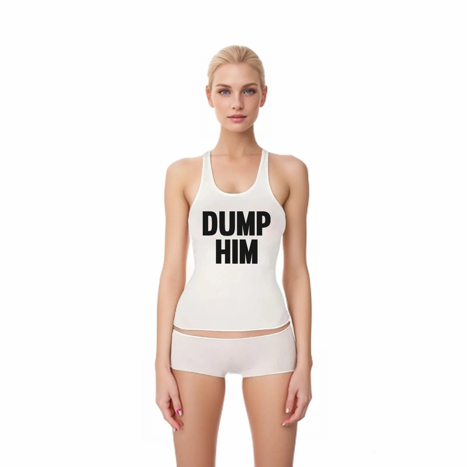 Wet Printed Body Suits Women Racer Tank Top White Black Sexy Bodysuit Rave Wear Summer Clothes Women Fashion Streetwear 250403
