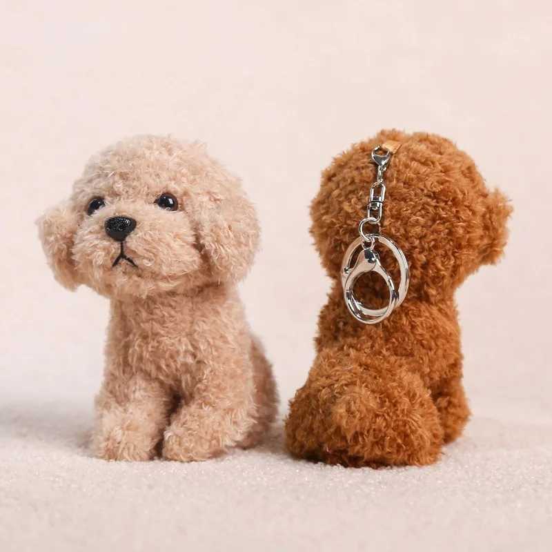 12CM Cartoon Teddy Plush Keychain Plushie Animal Dog Pendant Lovely Backpack Key Ring Kawaii Puppy Doll Car Decor Christmas Gift X251104