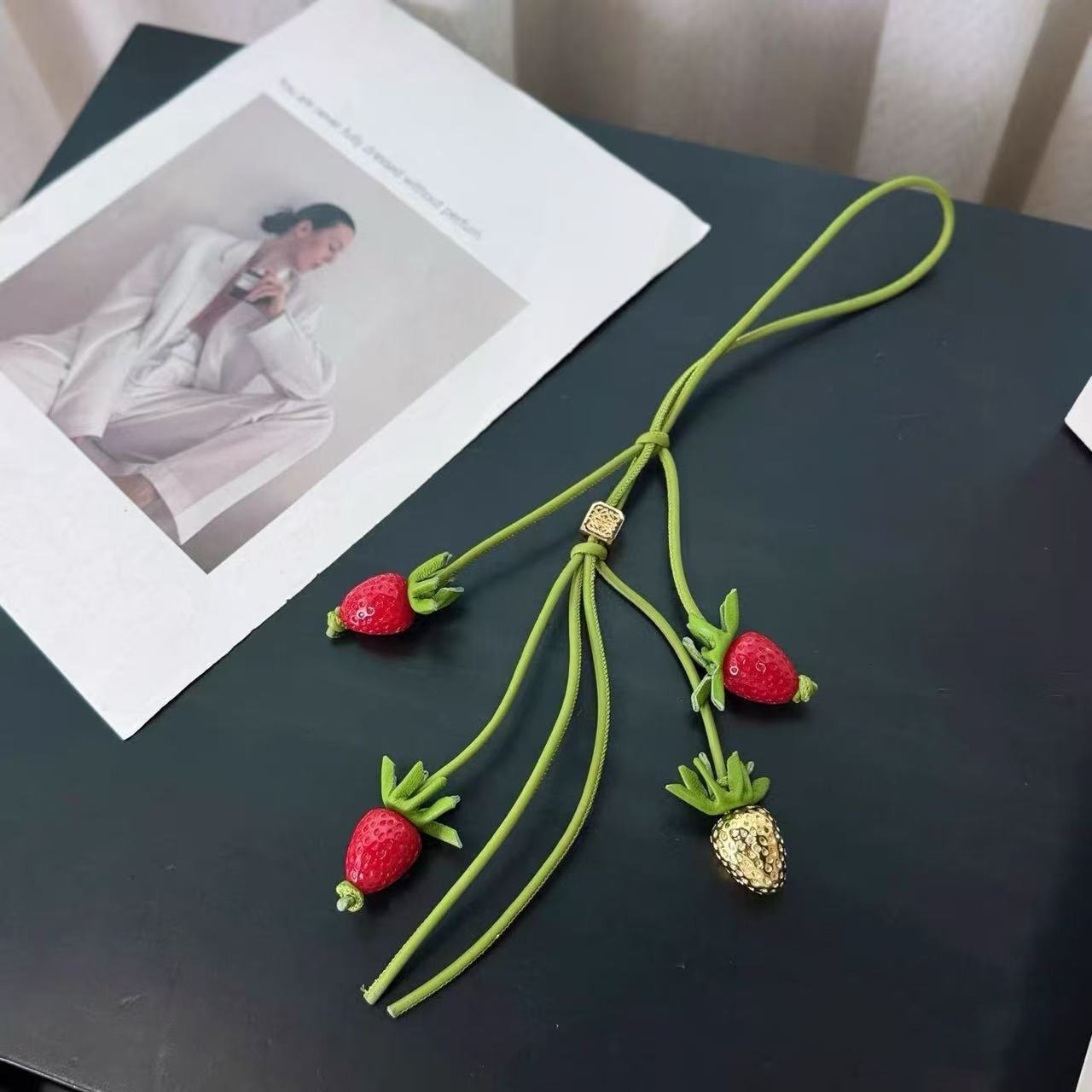 Bag charms Lavender Tomato vine charm in classic calfskin s Fashion style Woman Pendant suitable Cute Handbag Accessories TUES Z260130