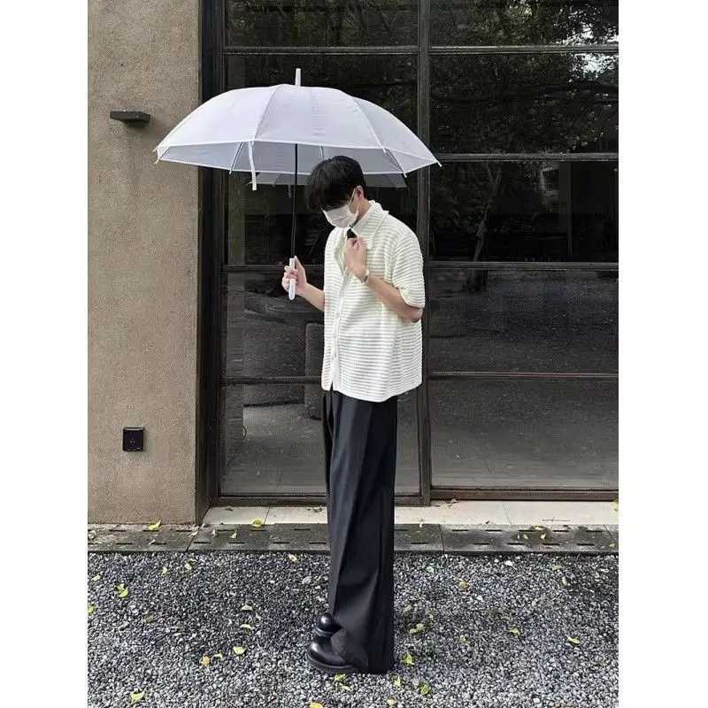 Summer Trendy Hip Hop Personalized Hollow Thin Knitted Short Sleeve Shirt for Men and Women Loose Retro Harajuku Casual Top y2k W250403