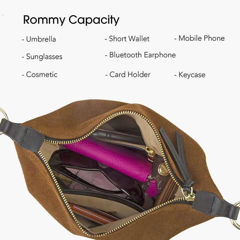 Natural Cow Suede Shoulder Underarm Bag Genuine Leather Hobo Crescent Handbag Half Moon Winter Fashion Casual