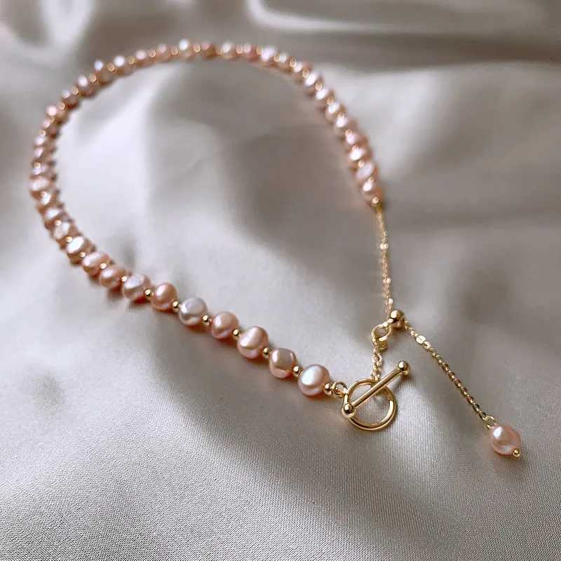 New Arrival Natural Baroque Pink Freshwater Pearl 14K Gold Filled Female Chains Necklace Jewelry For Women Valentines Day GiftsXJ251104