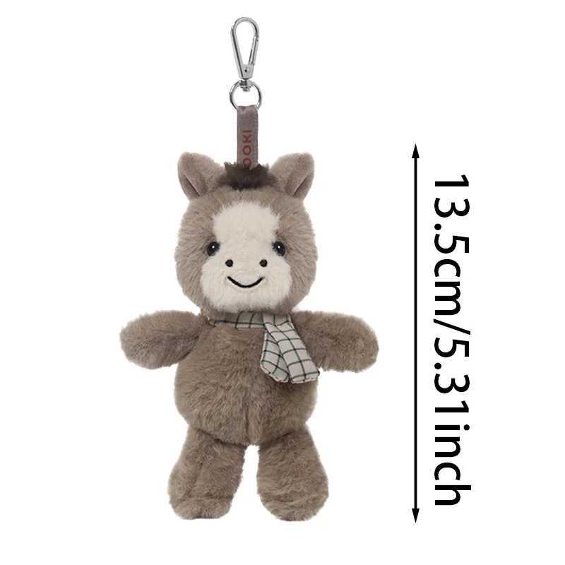 Kawaii Puppy Plush Toy Cartoon Horse Dog Rabbit Frog Sheep Monkey Pig Stuffed Plush Keychain Bag Pendant Gift For Kids C251104