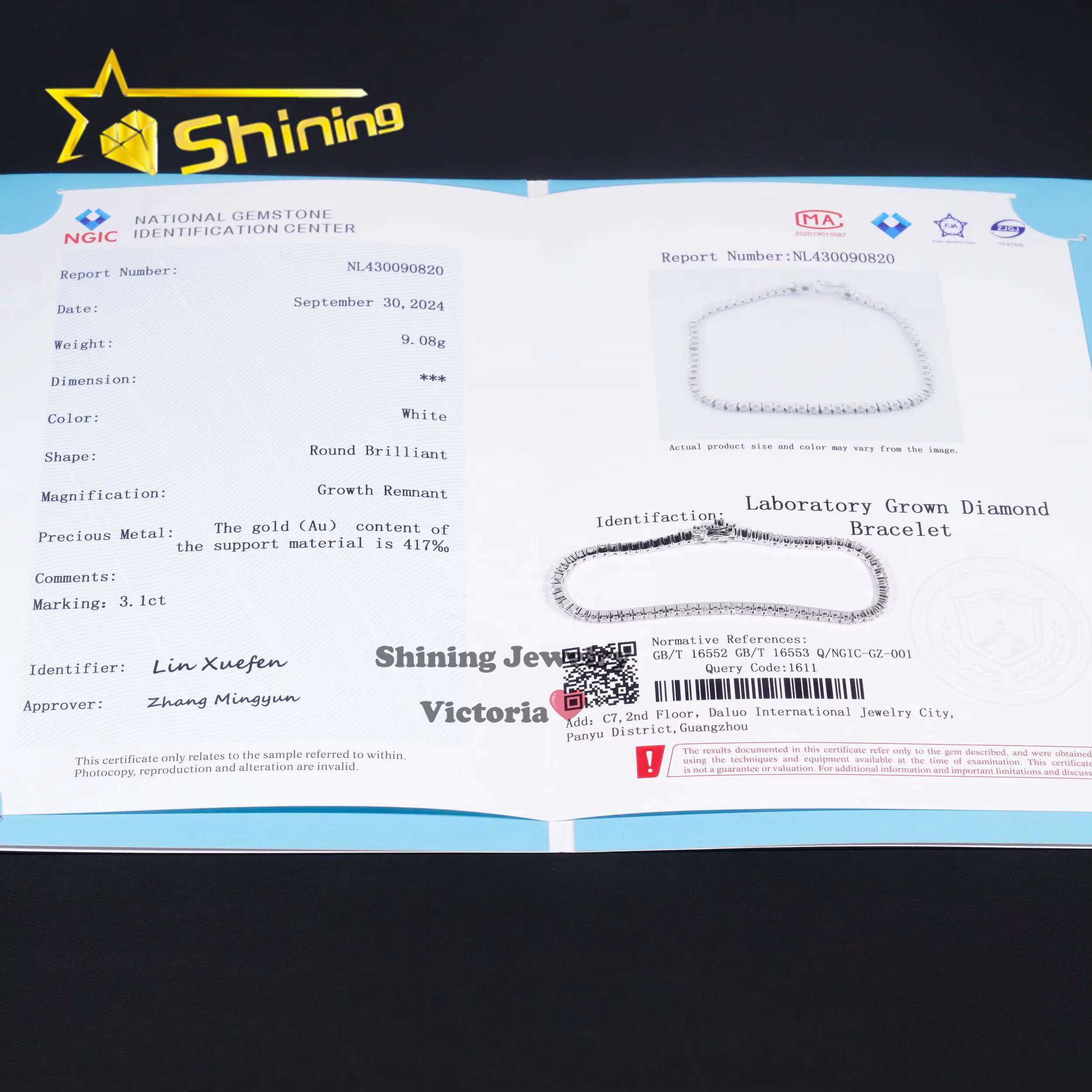 Custom High Quality Fine Jewelry Hip Hop Chain Lab Grown Diamond Tennis Necklace 10K 14K 18K Real Gold 2MM Tennis Bracelet