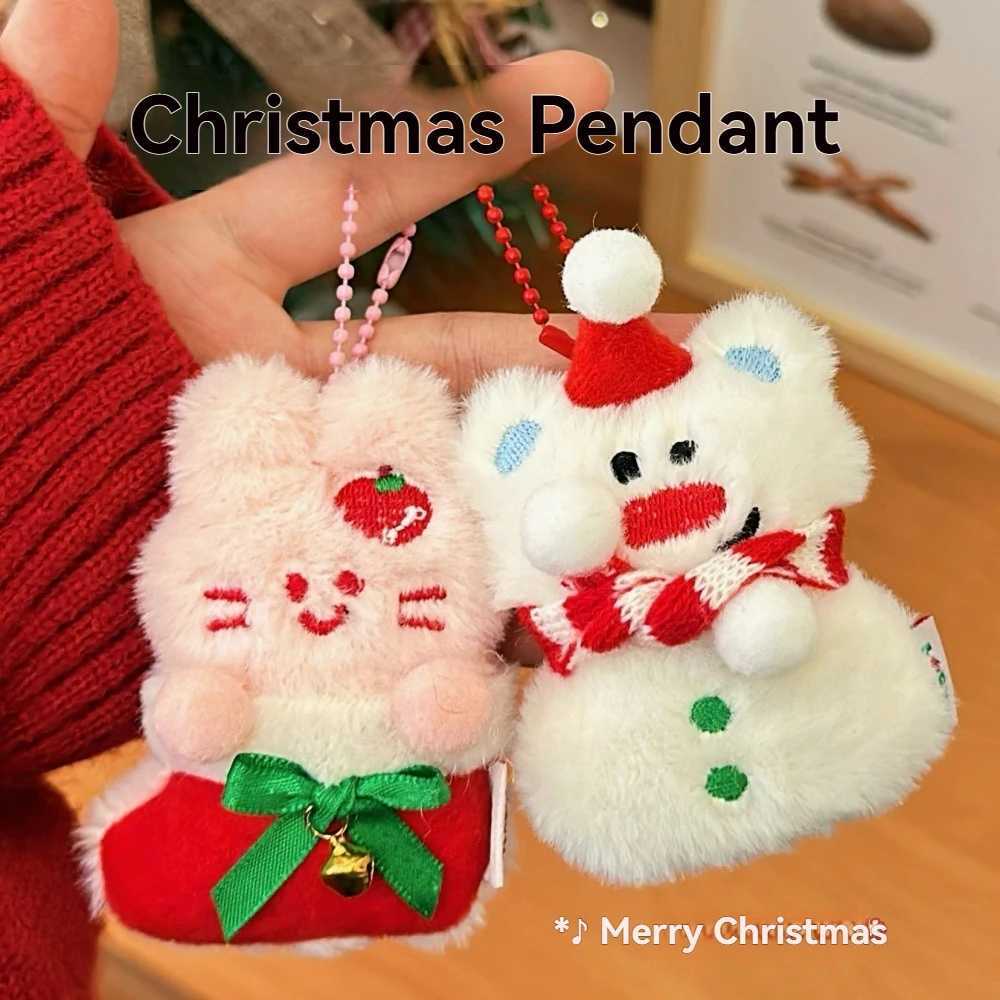 1/3 Pcs Christmas Plush Doll Pendant Girl Small Animal Decoration Cute Doll Keychain C251104