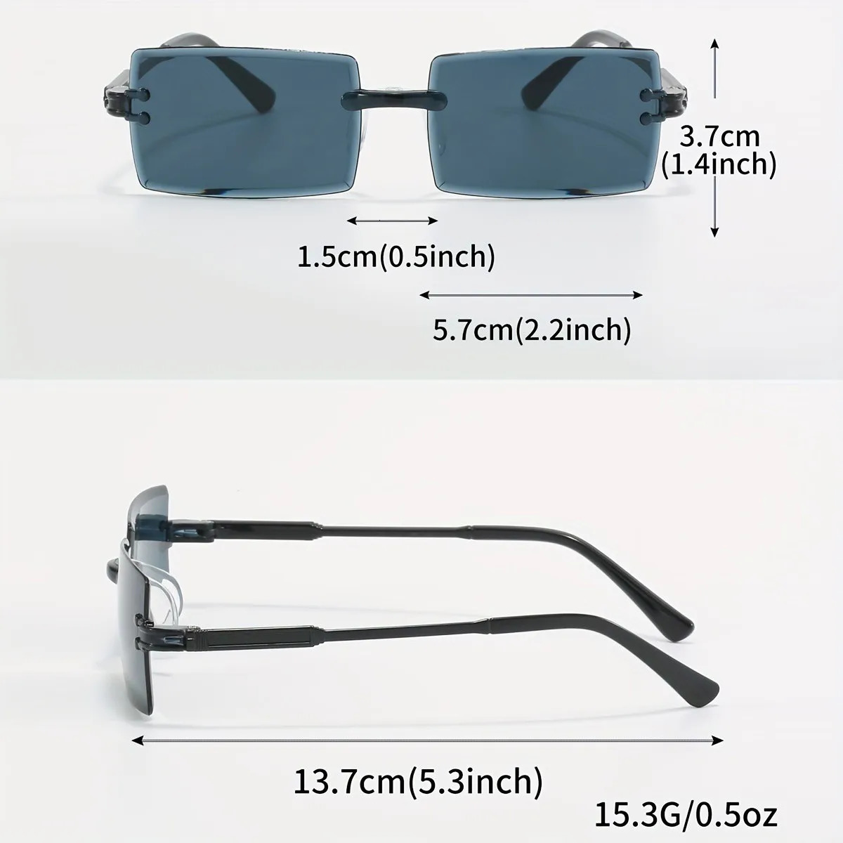6 rectangular fashionable sunglasses for men cute candy colored decorative sun visors UV400 250325