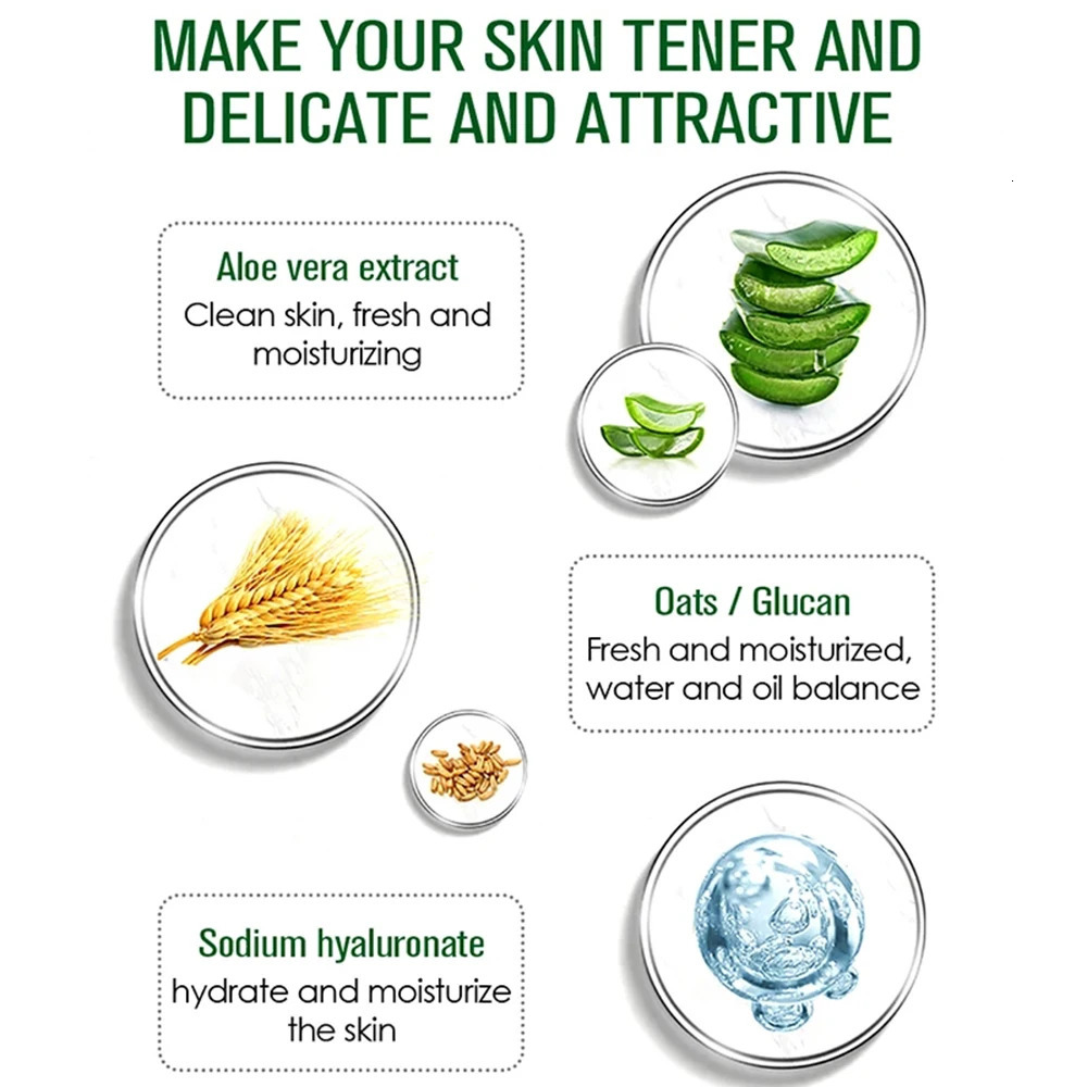 Face Care Set Oil Control Cleansing Mousse Aloe Vera Gel Smooth Spray Improve Dryness ing Skin Care Kit 251030