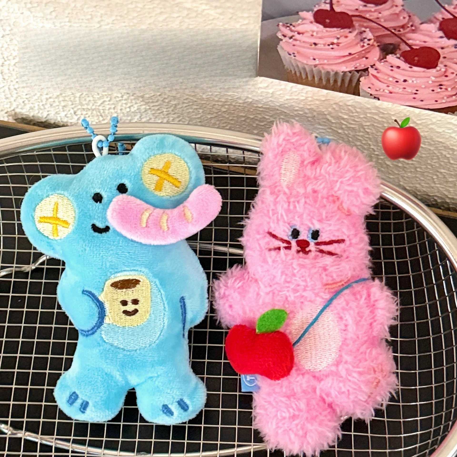 1/4 Pcs Cartoon Plush Doll Pendant Cute Pet Backpack Pendant Backpack Bead Chain Pendant C251104