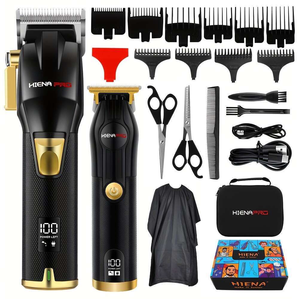Cordless Clipper, Professional Electric Men's Beard Trimmer Shaver, USB Rechargeable Hair Clipper Kit, Set, Father's Day Gift