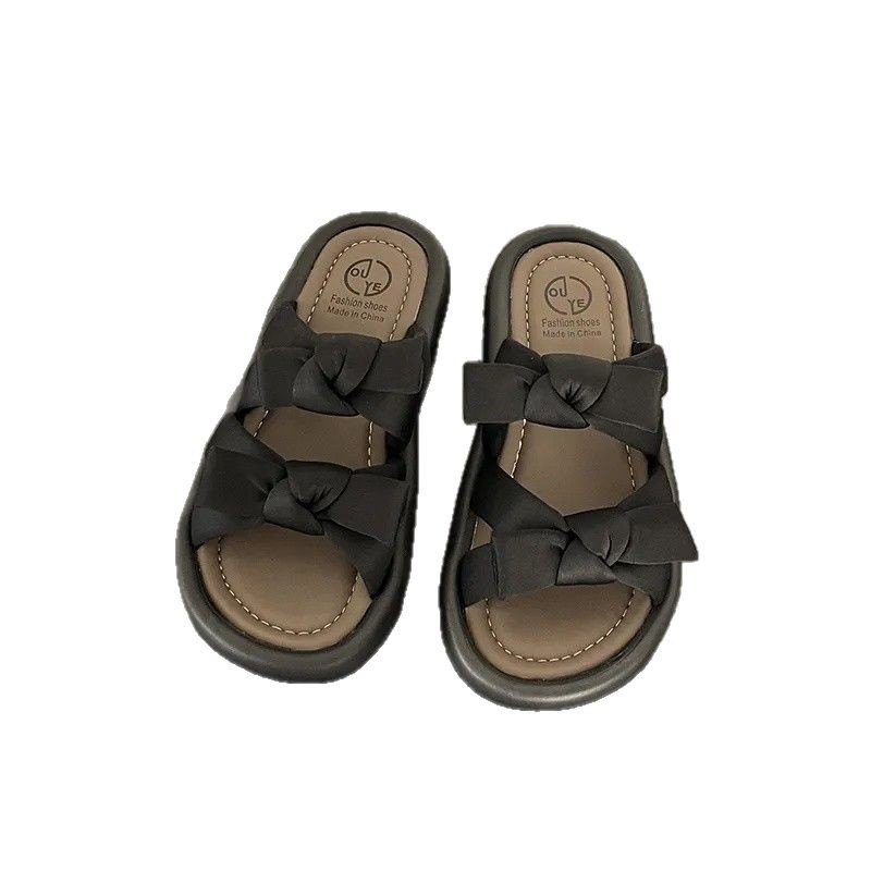 Women's new summer fashion casual flip-flops wear soft soles of the senior sense of vintage flip-flops beach shoes