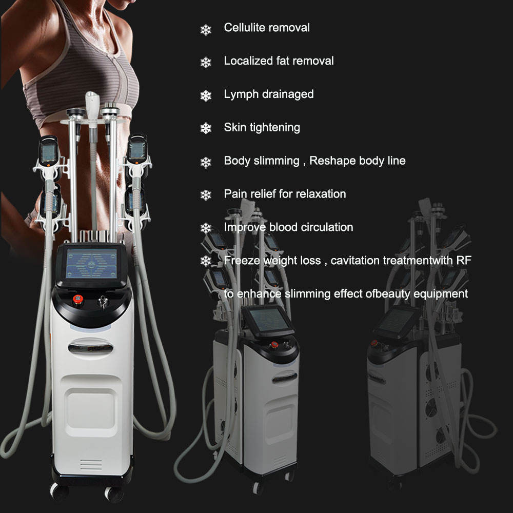 360 Cryotherapy Cold Free 40k Vacuum Rf Slimming Lipolaser Reduce Weight Loss Cellulite Body Slimming Machine Cryolipolyse Slimming 40K Cavitation RF 