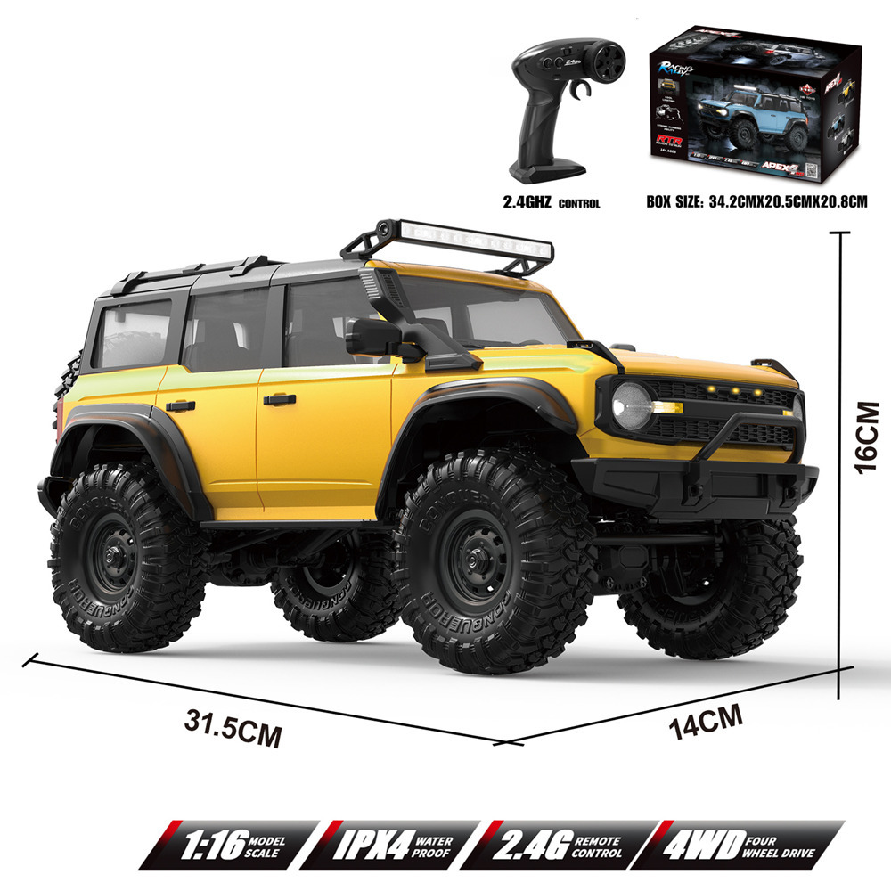 New fully proportioned four-wheel drive simulation remote-controlled off-road vehicle RC climbing vehicle 1:16 model car Boys Gifts R251104