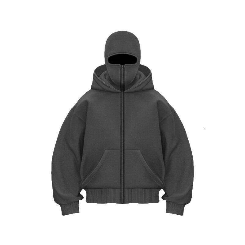 Popular Light Plate DIY Hooded Zipper Hoodie Jacket Double Hat Men's Women's Spring and Autumn Couple Top 2025 Versatile New Trendy Clothing