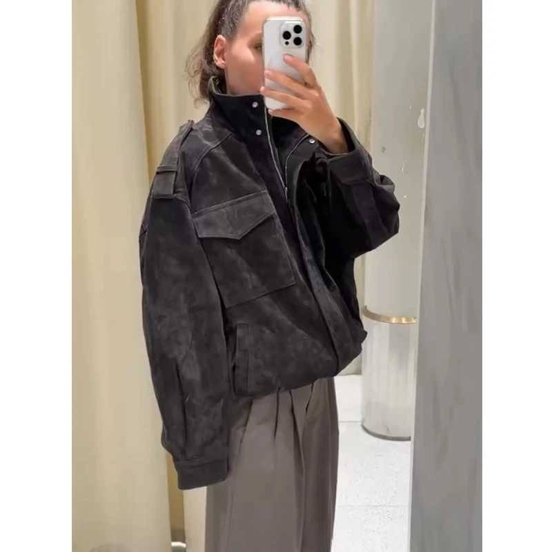 New Womens Jackets Autumn 2025 Fashion Loose Elegant Womens Street Warm Coats Jackets Autumn Chic Youth Travel Outerwear J251103