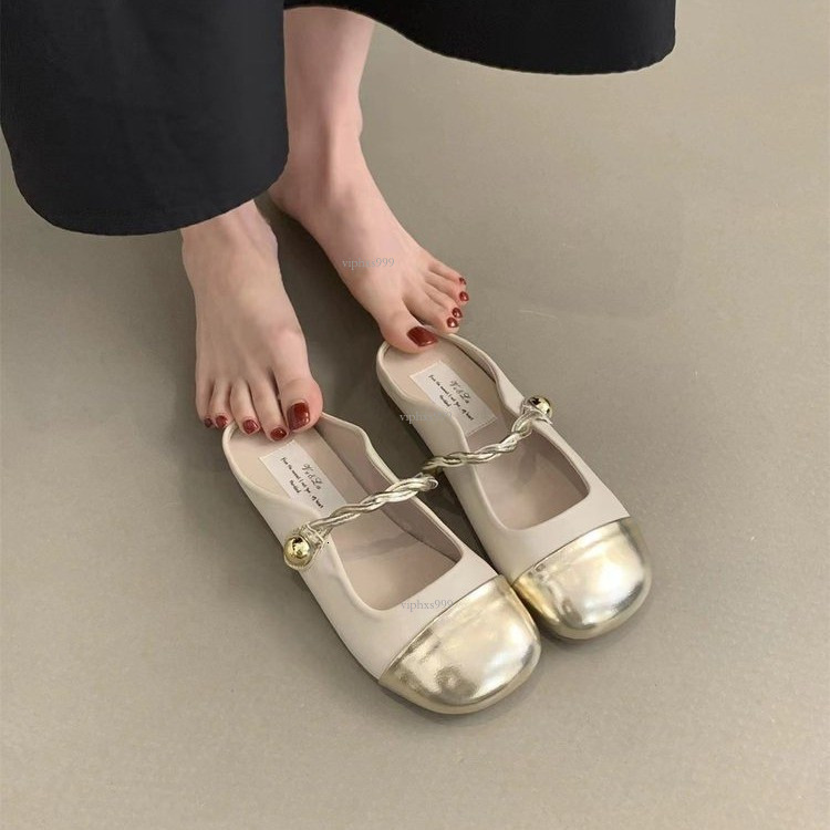 New Designer Sandals With Free Shipping Flat Bottomed French Small Fragrant Style Baotou Slippers Women's For Outdoor Wear Soft Sole Half Support