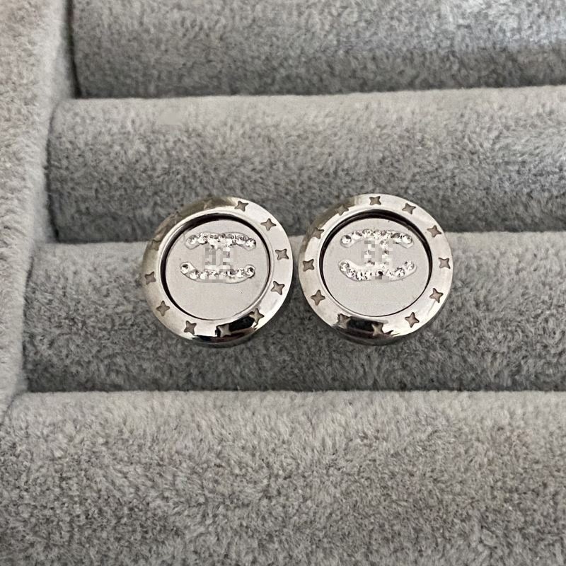 Luxury Gold Plated Stainless Steel Designer Earrings for Women with Zircon, Fashion Letter Pattern Ear Jewelry Gift