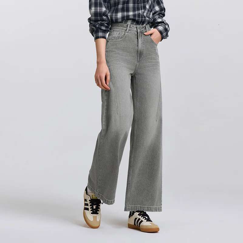 Semir Jeans Women High-Waisted Wide-Leg 2025 New Spring Long Street Style Trendy Versatile Trousers