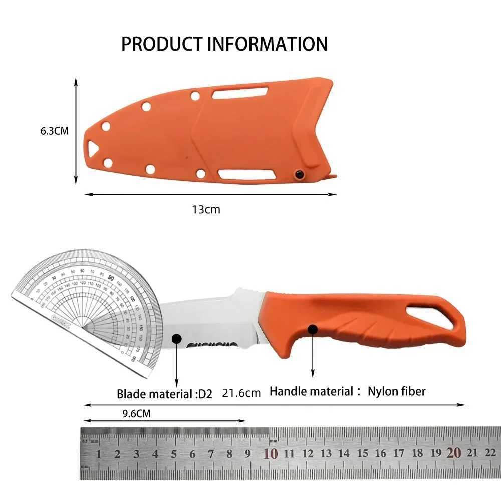 New BM 18040 Survival Fixed Blade Knife D2 Blade Nylon Fiber Handle Tactical Outdoor Knife EDC Hunting Camping Tool with SheathC250403