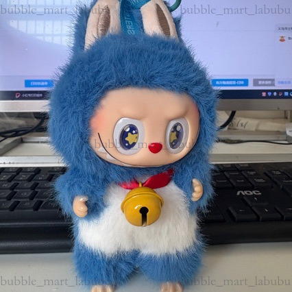 POP MART In Stock New Dingdang Cat Plush Toy With Color Box Vinyl Face Plush Toy National Edition In Stock Keychain LABUBU